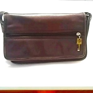 Chocolate Fossil Classic Handbag